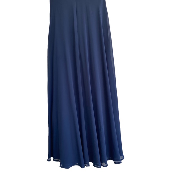 Jenny yoo Navy Blue “mila” cold shoulder formal wedding event bridesmaid gown - Picture 14 of 16
